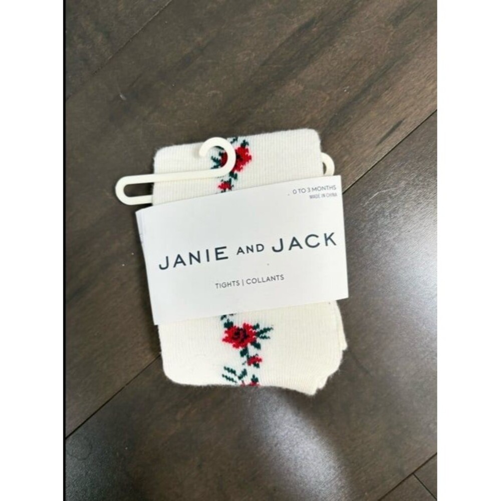 NWT Janie & Jack Floral Tights 0/3 Months